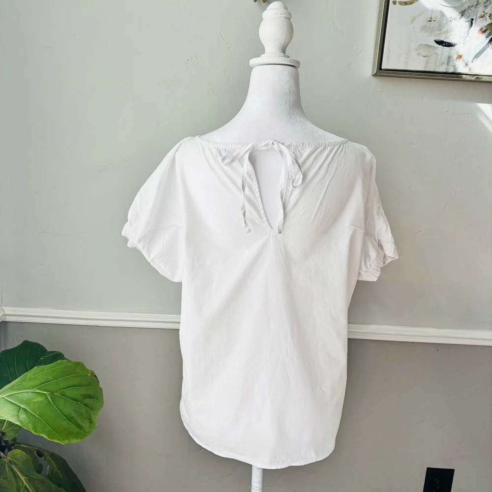 Vineyard Vines Cotton Blouse | White | Size L - Picture 3 of 5